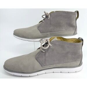 UGG Freamon Men 13 Chukka Boots Gray Suede Canvas Lace Up Casual Outdoor